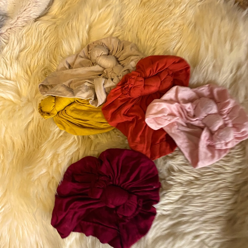 Knotted baby girl turbans